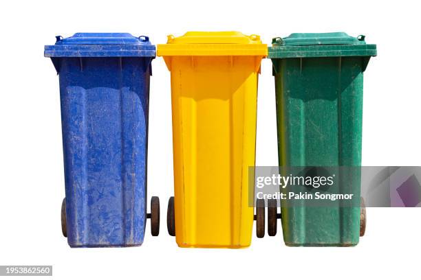 colorful plastic bins is isolated on a white background. clipping path - filing tray stock pictures, royalty-free photos & images
