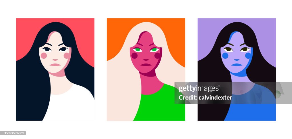 Asian women portraits collection