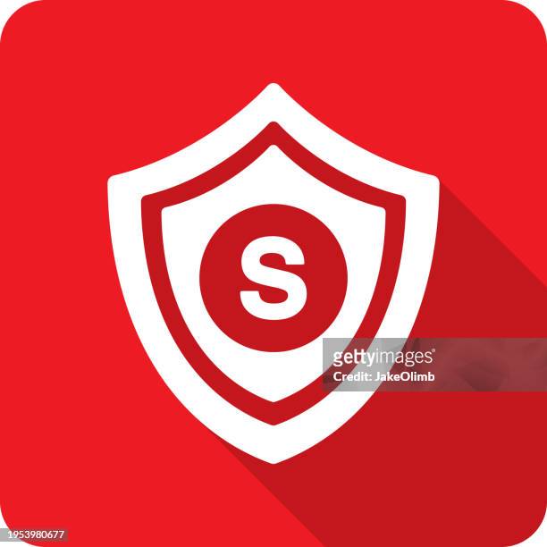 shield size small icon silhouette - letter s icon stock illustrations