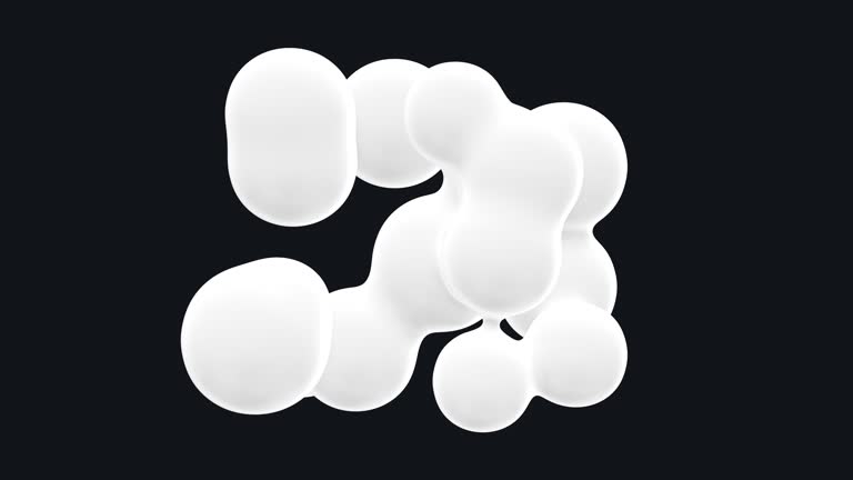 3D animation of abstract smooth liquid heterogeneous shape 동영상 ...