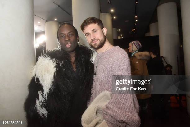 Antoine Schmidt and Yanis Bargoin attends the Juana Martín Haute Couture Spring/Summer 2024 show as part of Paris Fashion Week on January 22, 2024 in...