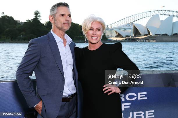 Eric Bana and Deborra-Lee Furness attend the Sydney premiere of "Force of Nature: The Dry 2" on January 23, 2024 in Sydney, Australia.