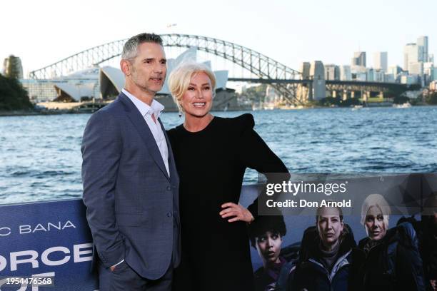 Eric Bana and Deborra-Lee Furness attend the Sydney premiere of "Force of Nature: The Dry 2" on January 23, 2024 in Sydney, Australia.