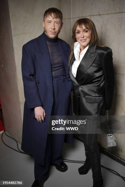 Eddie de Preto and Babeth Djian at Diner de la Mode as part of Paris Couture Fashion Week held at Palais de Tokyo on January 25, 2024 in Paris,...