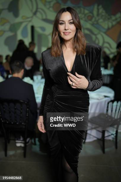 Monica Bellucci at Diner de la Mode as part of Paris Couture Fashion Week held at Palais de Tokyo on January 25, 2024 in Paris, France.