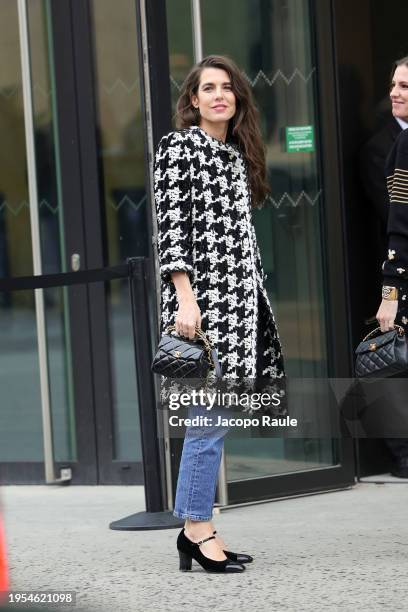 Charlotte Casiraghi attends the Chanel Haute Couture Spring/Summer 2024 show as part of Paris Fashion Week on January 23, 2024 in Paris, France.