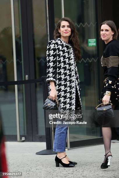 Charlotte Casiraghi attends the Chanel Haute Couture Spring/Summer 2024 show as part of Paris Fashion Week on January 23, 2024 in Paris, France.