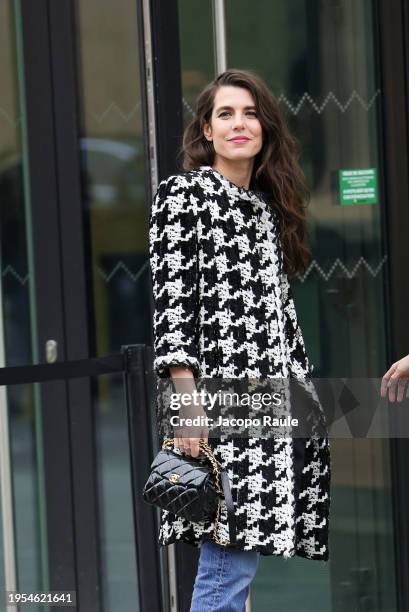 Charlotte Casiraghi attends the Chanel Haute Couture Spring/Summer 2024 show as part of Paris Fashion Week on January 23, 2024 in Paris, France.