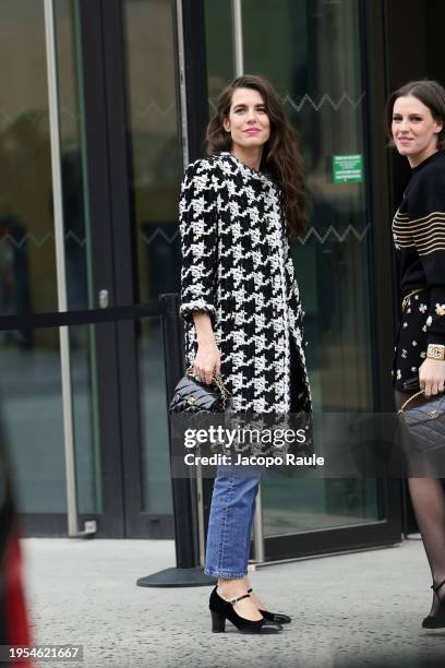 Charlotte Casiraghi attends the Chanel Haute Couture Spring/Summer 2024 show as part of Paris Fashion Week on January 23, 2024 in Paris, France.