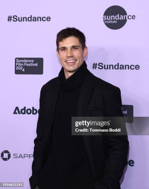 Tanner Novlan attends Netflix's 'Hit Man' Sundance Film Festival premiere on January 22, 2024 in Park City, Utah.