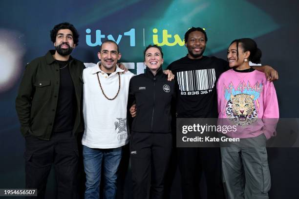 Maanuv Thiara, Nabil Elouahabi, Vicky McClure, Eric Shango and Natalie Simpson attend the photocall for "Trigger Point" at Ugly Duck on January 23,...