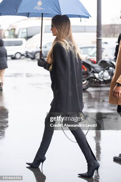 Rosie Huntington-Whiteley is seen during the Haute Couture Spring/ Summer 2024 as part of Paris Fashion Week on January 23, 2024 in Paris, France.