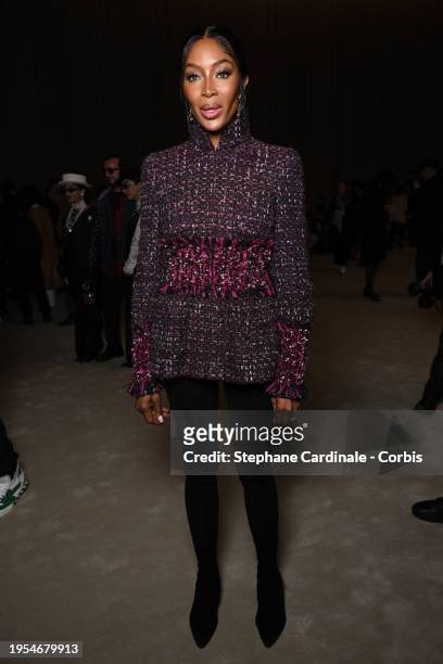 Naomi Campbell attends the Chanel Haute Couture Spring/Summer 2024 show as part of Paris Fashion Week on January 23, 2024 in Paris, France.