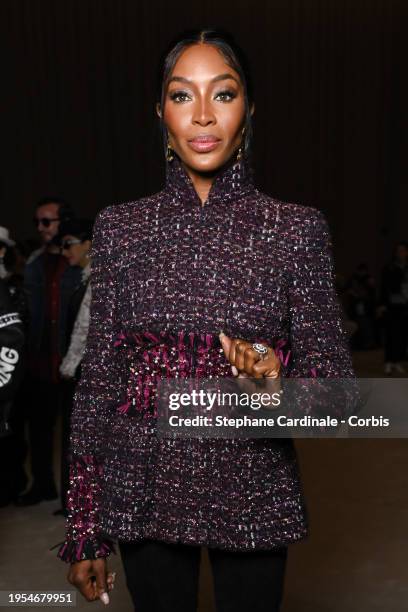 Naomi Campbell attends the Chanel Haute Couture Spring/Summer 2024 show as part of Paris Fashion Week on January 23, 2024 in Paris, France.