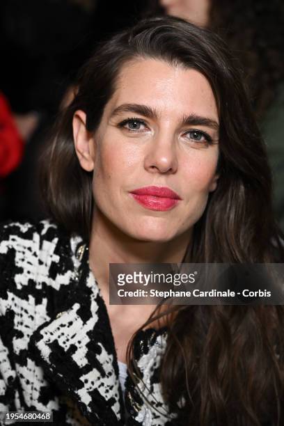 Charlotte Casiraghi attends the Chanel Haute Couture Spring/Summer 2024 show as part of Paris Fashion Week on January 23, 2024 in Paris, France.