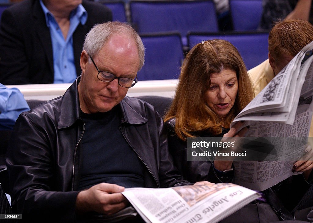 Celebs at Lakers v Timberwolves - Playoffs Round 1 Game Four