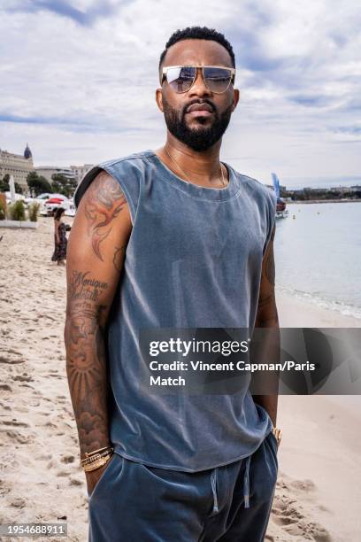 Singer and musician Fally Ipupa is photographed for Paris Match during the 76th Cannes film festival on May 17, 2023 in Cannes, France.