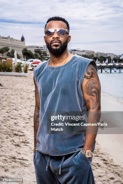 Singer and musician Fally Ipupa is photographed for Paris Match during the 76th Cannes film festival on May 17, 2023 in Cannes, France.