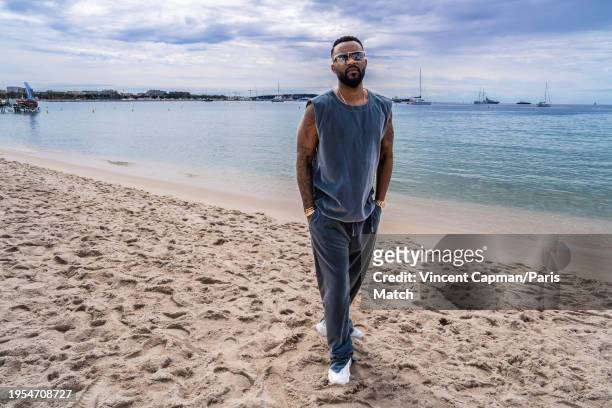 Singer and musician Fally Ipupa is photographed for Paris Match during the 76th Cannes film festival on May 17, 2023 in Cannes, France.