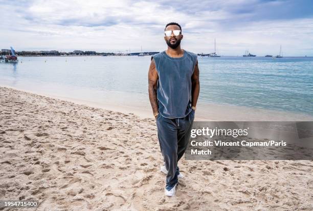 Singer and musician Fally Ipupa is photographed for Paris Match during the 76th Cannes film festival on May 17, 2023 in Cannes, France.