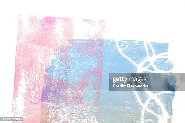 abstract gel printed colorful backgrounds with a grunge-like look - untangling stock illustrations