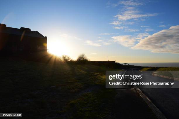 sunburst coastal - january blues stock pictures, royalty-free photos & images