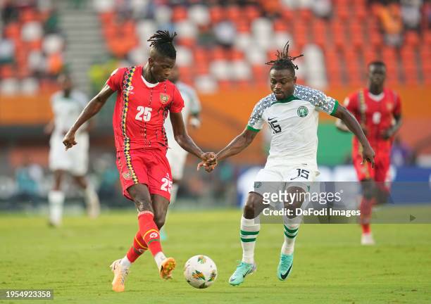 Edgar Miguel Ie of Guinea Bissau during the TotalEnergies CAF Africa Cup of Nations group stage match between Guinea-Bissau and Nigeria at Stade...