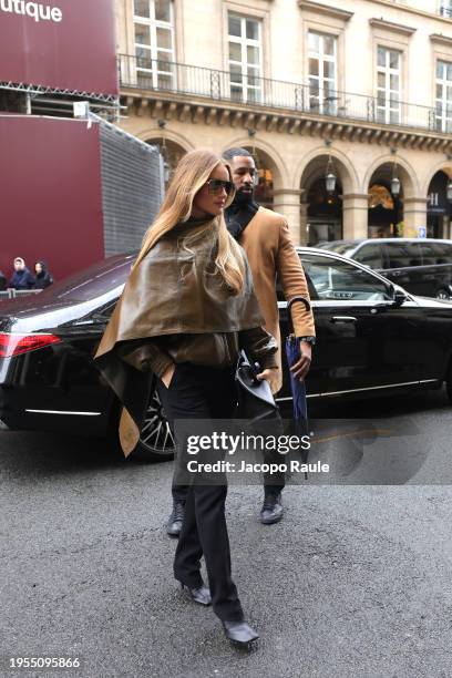 Rosie Huntington-Whiteley is seen during the Haute Couture Spring/ Summer 2024 as part of Paris Fashion Week on January 23, 2024 in Paris, France.