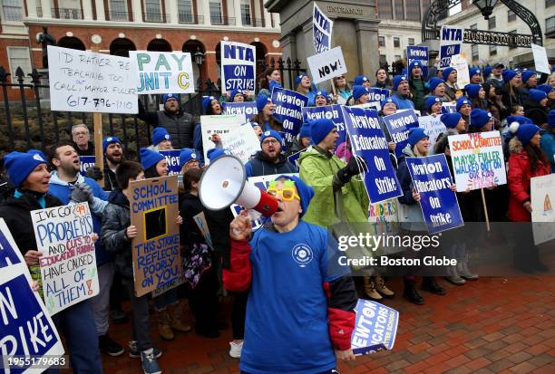 Boston, MA Michael Stern, a 5th grade teacher in Newton, was at a Newton Teachers Rally at the Massachusetts State House. Striking Newton educators...