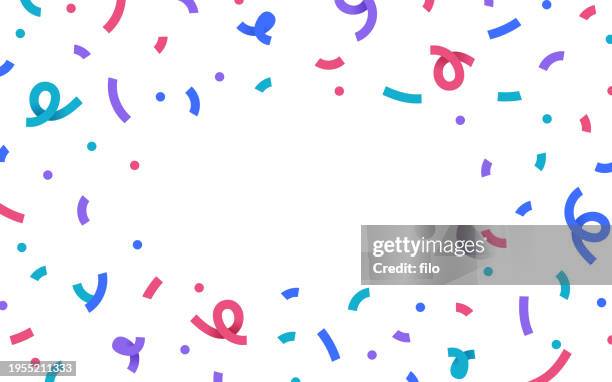 illustrations, cliparts, dessins animés et icônes de celebration confetti abstract background - réjouissances