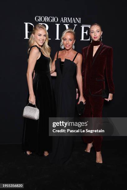 Princess Maria Chiara of Bourbon-Two Sicilies, Camilla of Bourbon Two Sicilies and Princess Maria Carolina of Bourbon-Two Sicilies attend the Giorgio...