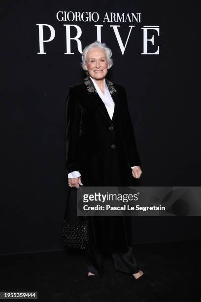 Glenn Close attends the Giorgio Armani Privé Haute Couture Spring/Summer 2024 show as part of Paris Fashion Week on January 23, 2024 in Paris, France.