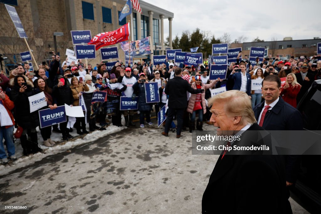 Donald Trump Holds New Hampshire Primary Night Event In Nashua, New Hampshire