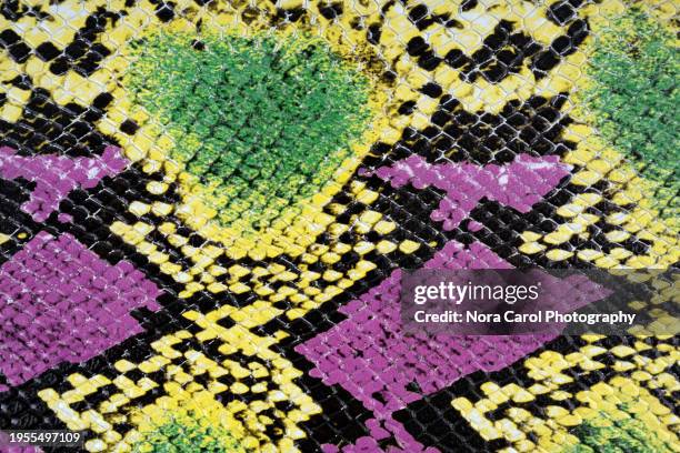 python snake  neon colored leather - reptile purse foto e immagini stock