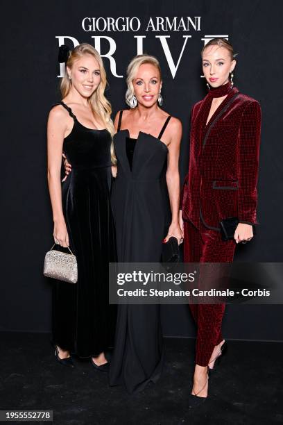 Princess Maria Chiara of Bourbon-Two Sicilies, Camilla of Bourbon Two Sicilies and Princess Maria Carolina of Bourbon-Two Sicilies attend the Giorgio...