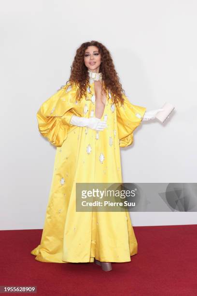 Myriam Fares attends the Stéphane Rolland Haute Couture Spring/Summer 2024 show as part of Paris Fashion Week on January 23, 2024 in Paris, France.