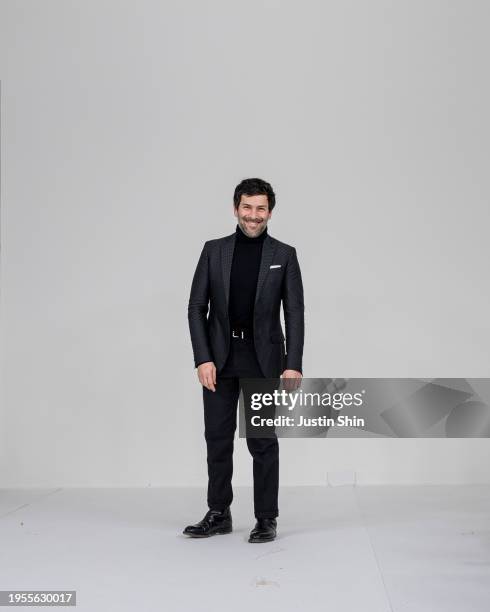 French fashion designer Alexis Mabille walks the runway during the Alexis Mabille Haute Couture Spring/Summer 2024 show as part of Paris Fashion Week...