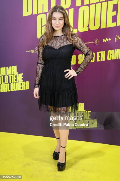 Carlota Boza attends the Madrid premiere of "Un Mal Día Lo Tiene Cualquiera" at Cinesa Proyecciones on January 23, 2024 in Madrid, Spain.