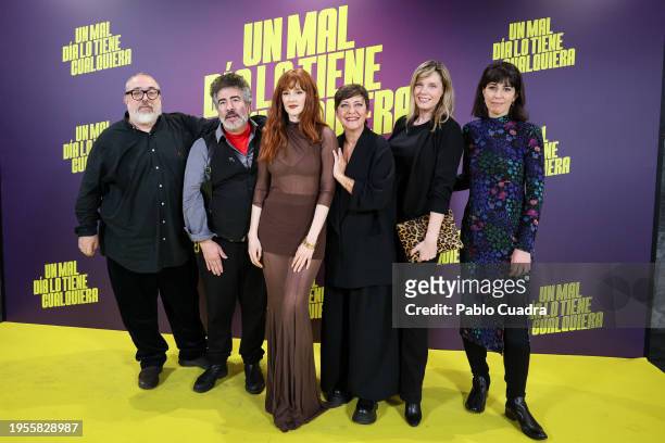 Alex de la Iglesia, Agustin Jimenez, Ana Polvorosa, Eva Hache and Carolina Bang attend the Madrid premiere of "Un Mal Día Lo Tiene Cualquiera" at...