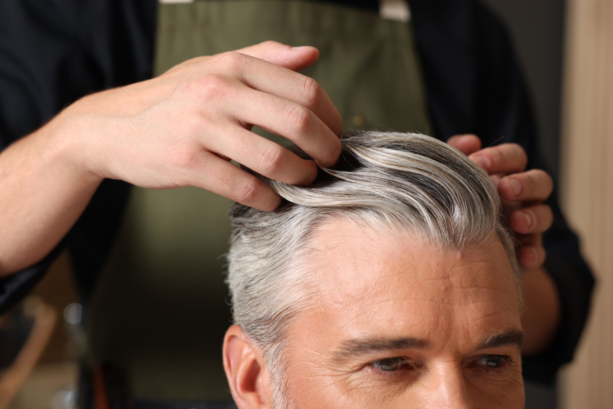 professional man haircut
