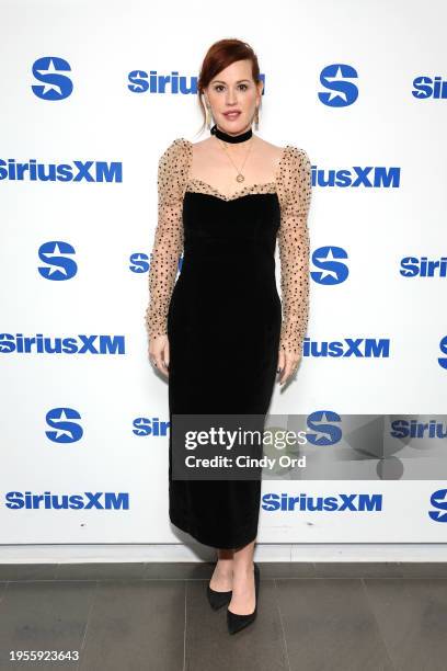 Molly Ringwald takes part in SiriusXM's Town Hall with the cast of Feud: Capote Vs. The Swans hosted by Andy Cohen at SiriusXM Studio on January 23,...