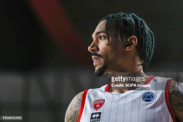 Olivier Hanlan of Itelyum Varese looks on during FIBA Europe Cup 2023/24 Second Round Group N game between Itelyum Varese and Niners Chemnitz at...