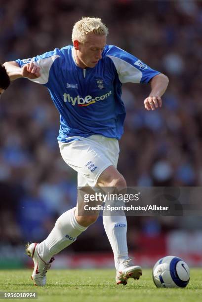October 16: Mikael Forssell of Birmingham City on the ball during the Premier League match between Birmingham City and Aston Villa at St. Andrews on...