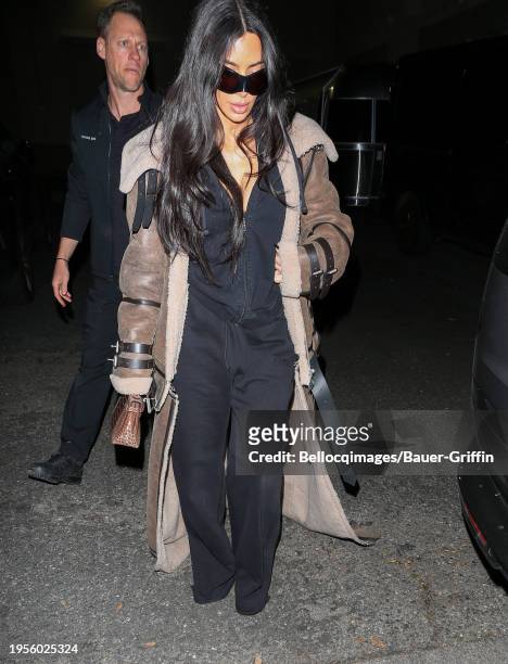 Kim Kardashian is seen on January 26, 2024 in Los Angeles, California.