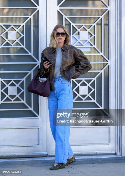 Elsa Hosk is seen on January 26, 2024 in Los Angeles, California.