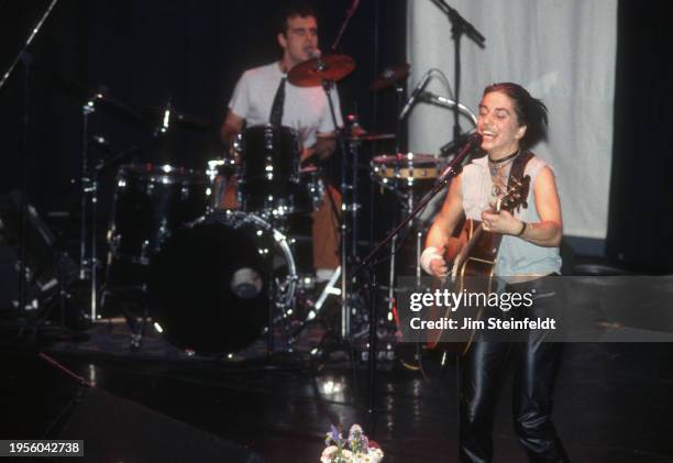 Singer songwriter Ani DiFranco performs at The Palace in Los Angeles, California in 1995.