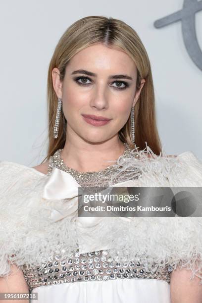 Emma Roberts attends FX's "Feud: Capote VS. The Swans" New York Premiere at Museum of Modern Art on January 23, 2024 in New York City.
