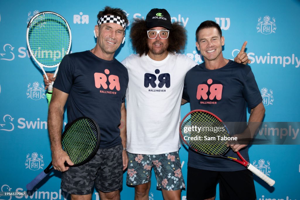 Celebrities Attend Swimply x Rally4Ever Tennis Clinic
