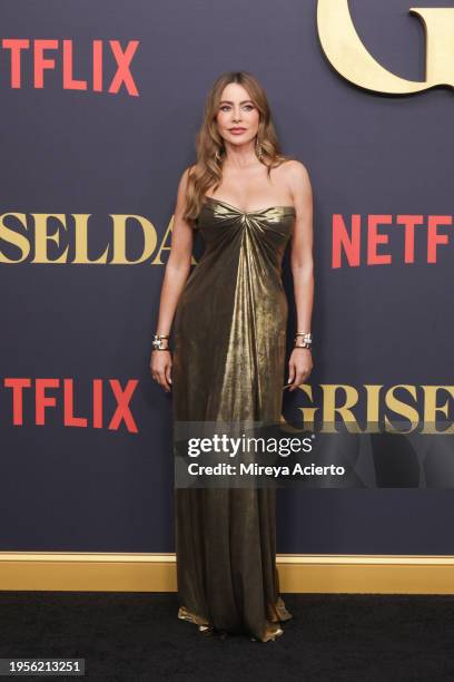 Actress Sofia Vergara attends the Miami premiere of "Griselda" at The Fillmore Miami Beach on January 23, 2024 in Miami Beach, Florida.