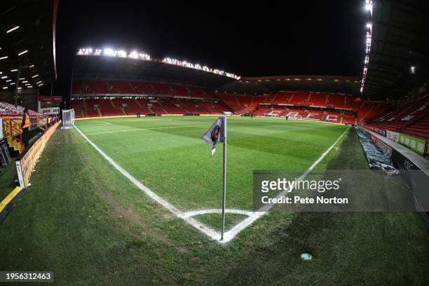 General view of The Valley prior to the Sky Bet League One match between Charlton Athletic and Northampton Town at The Valley on January 23, 2024 in...